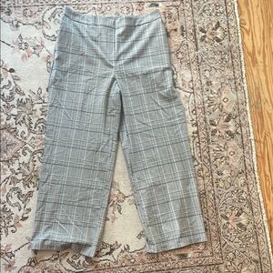 Nicole Miller Gray Plaid Trousers